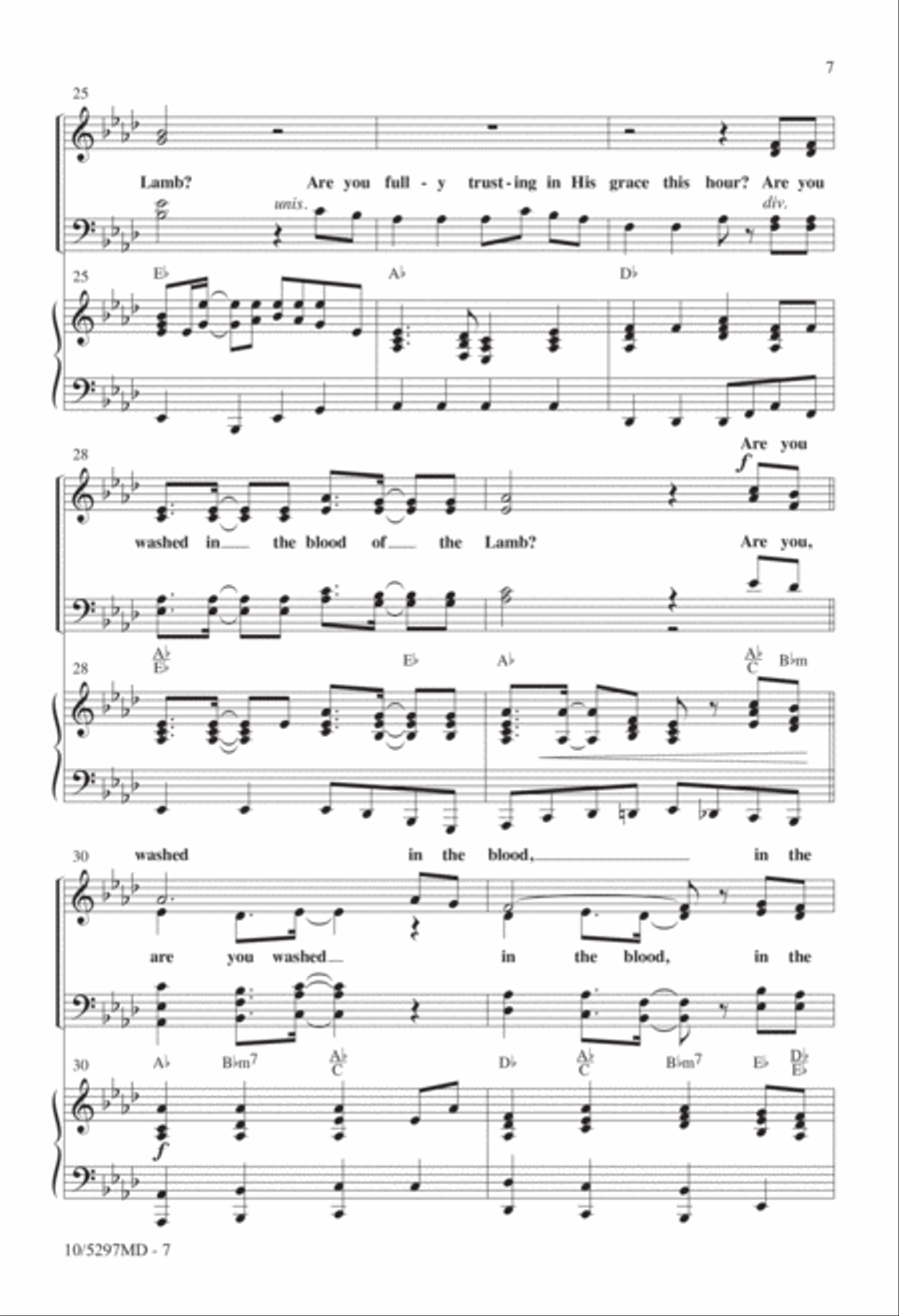 The Blood of Jesus Medley 4-Part scores gallery preview page 6