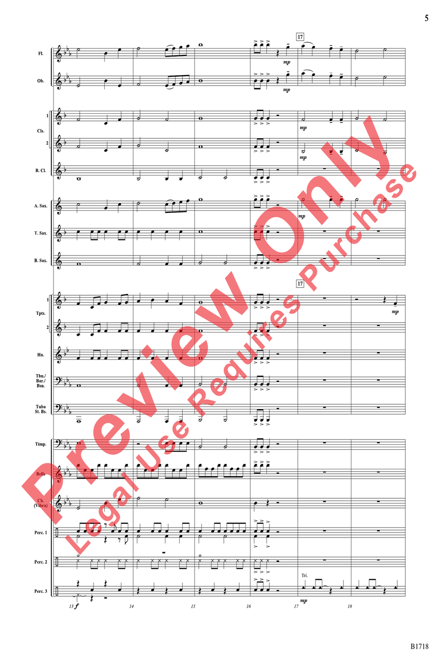 A Festive Fanfare Concert Band scores gallery preview page 5