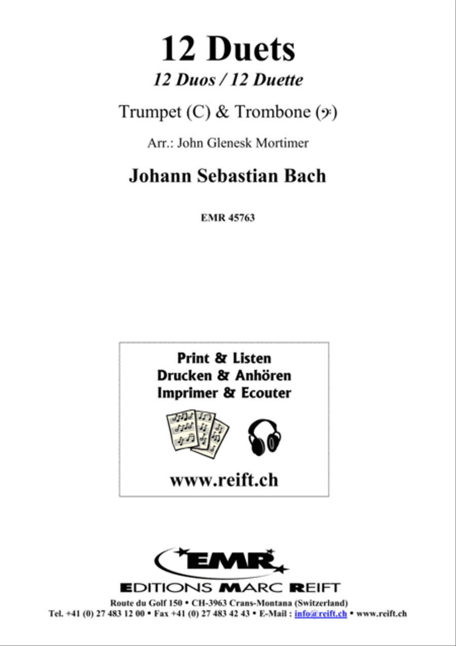 12 Duets Trombone scores gallery preview page 2
