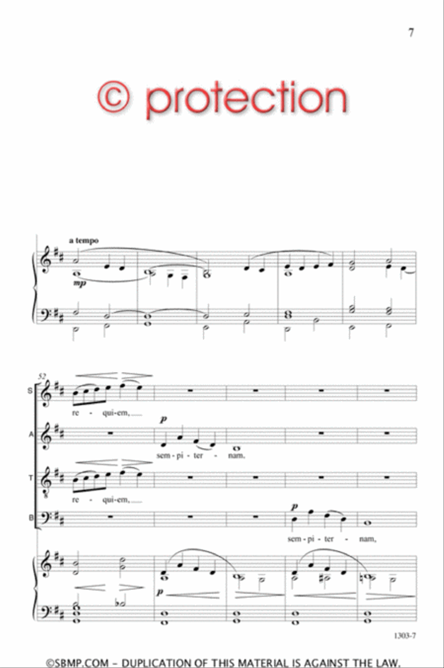Pie Jesu Pie Jesu 4-Part scores gallery preview page 6