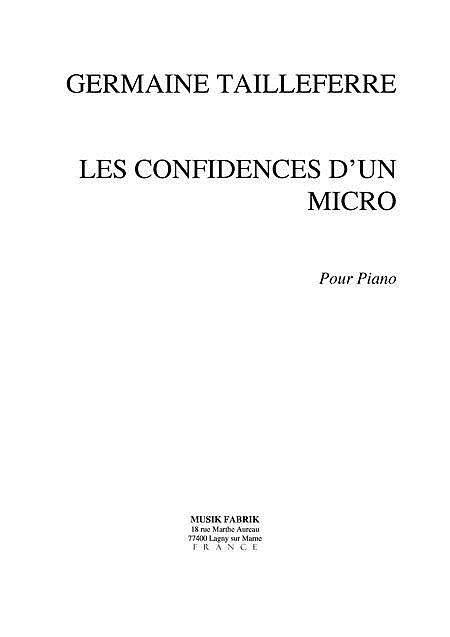 Les Confidences dun Micro