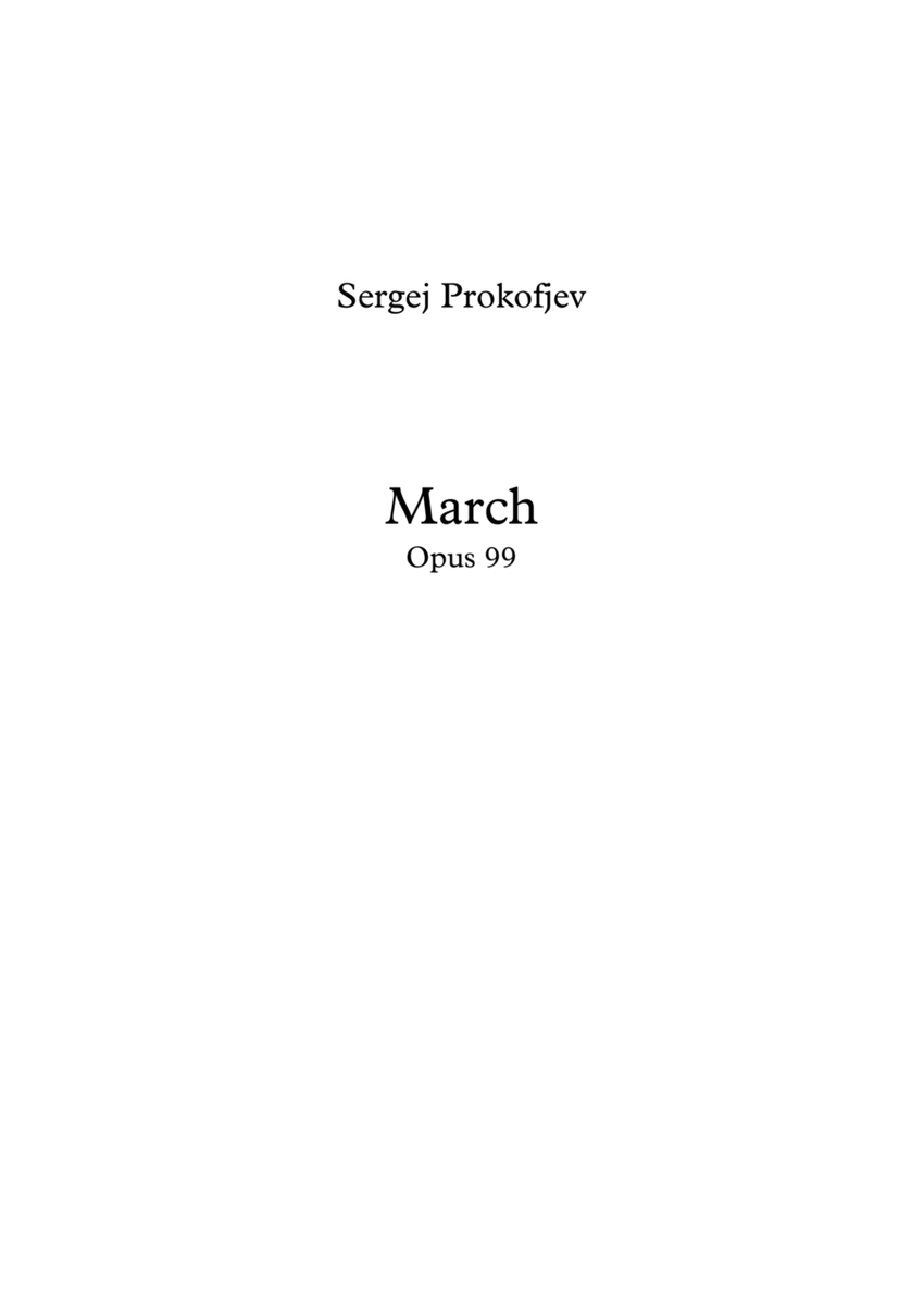 March Opus 99 - S. Prokofiev image number null