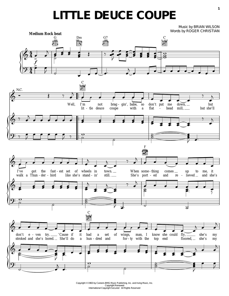 The Beach Boys by David Lee Roth
                        Piano, Vocal, Guitar -
                         Digital Sheet Music
                        