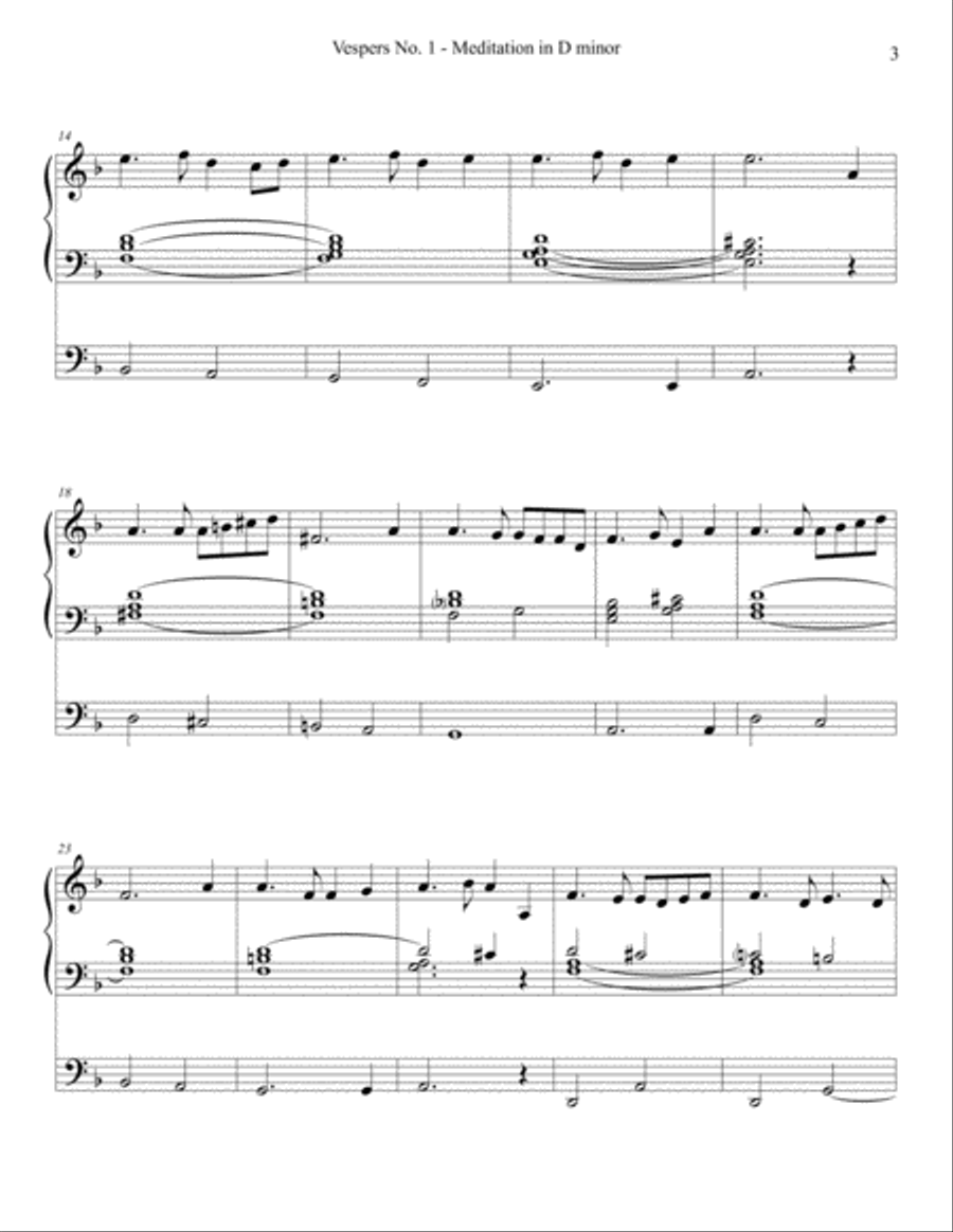 Vespers Nos. 1-4 - Organ Book Organ Solo scores gallery preview page 3