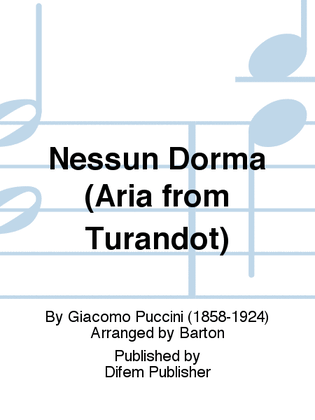 Book cover for Nessun Dorma (Aria from Turandot)