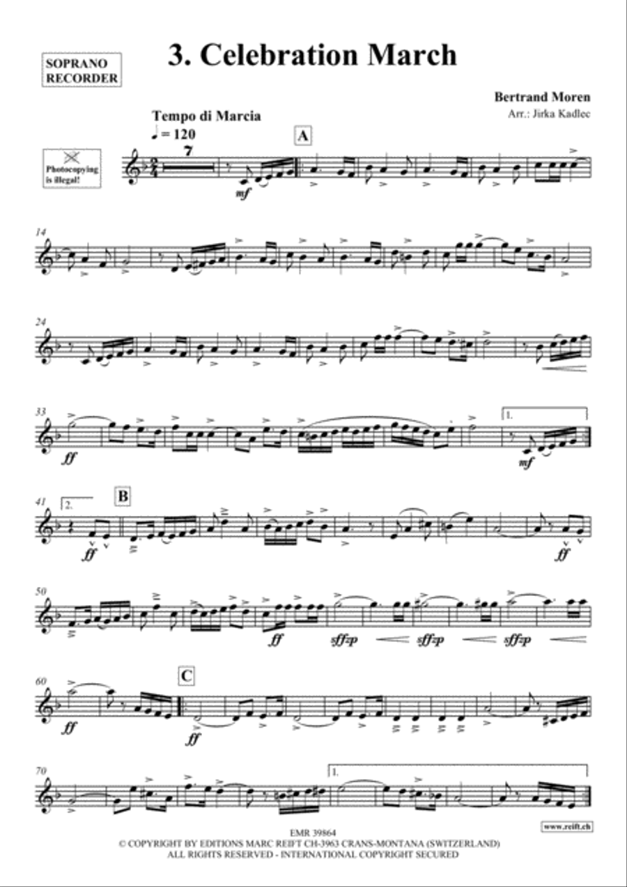 10 Greatest Famous Marches Soprano Recorder scores gallery preview page 5