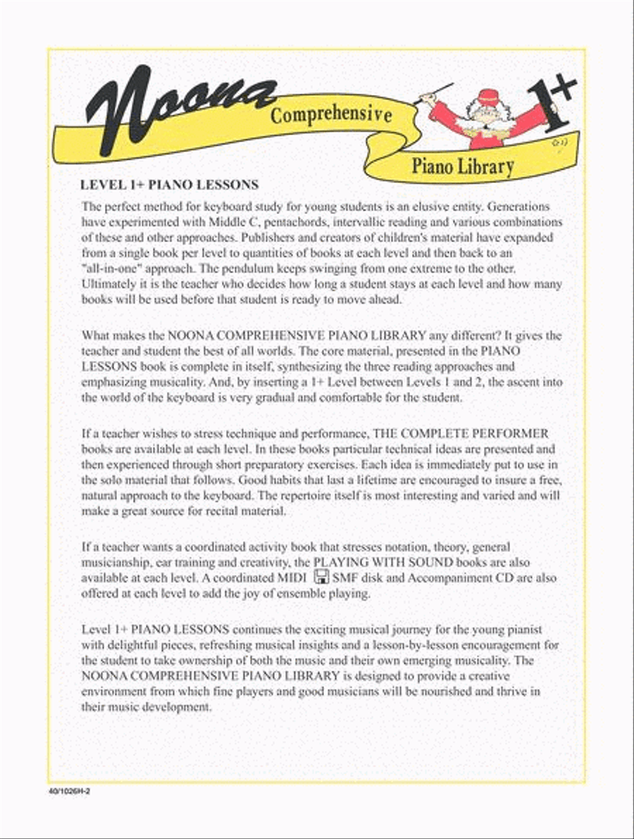 Noona Comprehensive Piano Lessons Level 1+ Piano Method scores gallery preview page 2