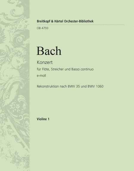 Flotenkonzert e-moll BWV 1059R