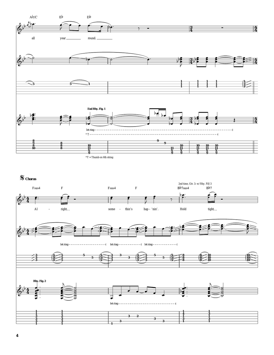Baby Somethin's Happenin' Acoustic Guitar scores gallery preview page 4
