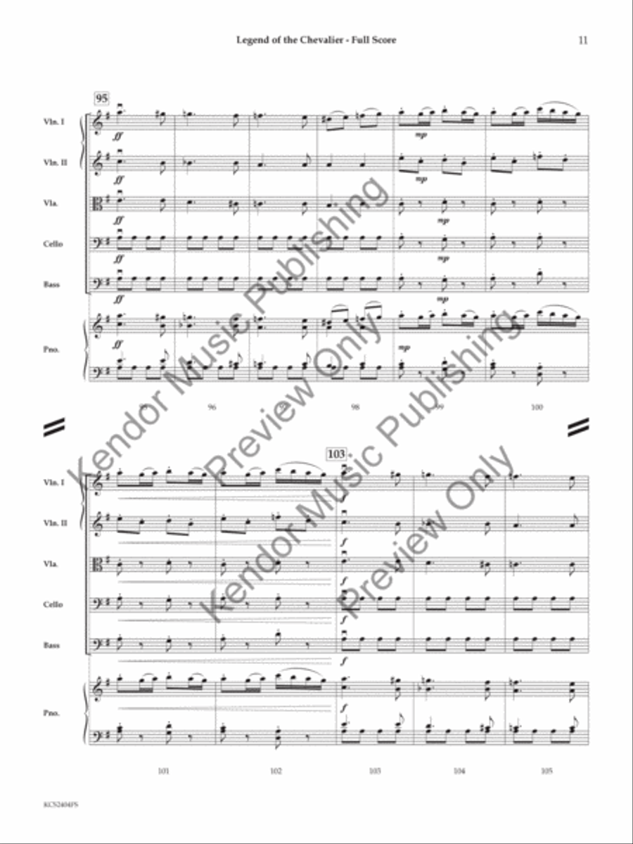 Legend of the Chevalier (Score) String Orchestra scores gallery preview page 12