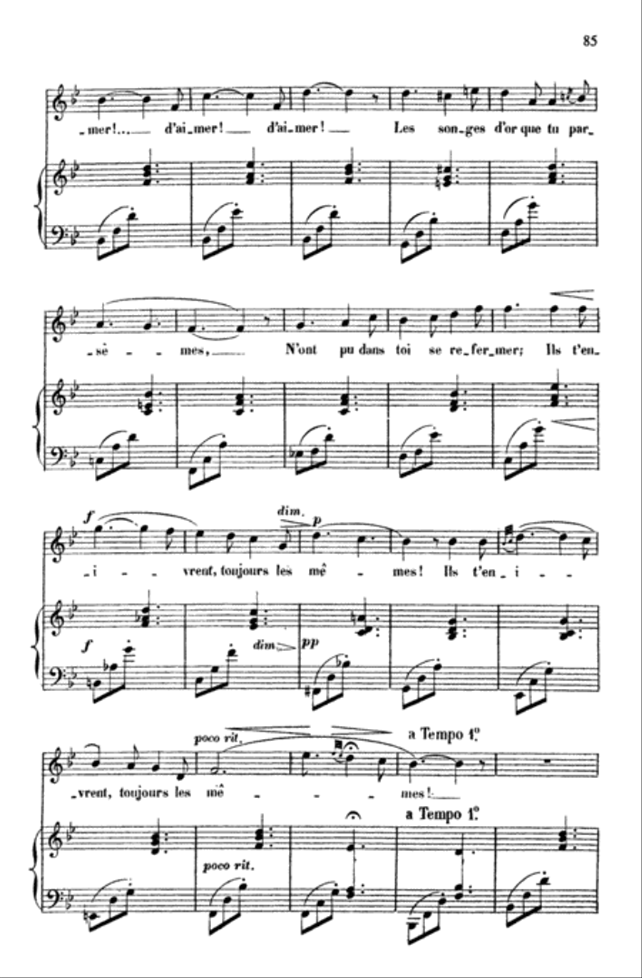 Massenet: Songs, Volume I, High Voice (French) High Voice scores gallery preview page 3