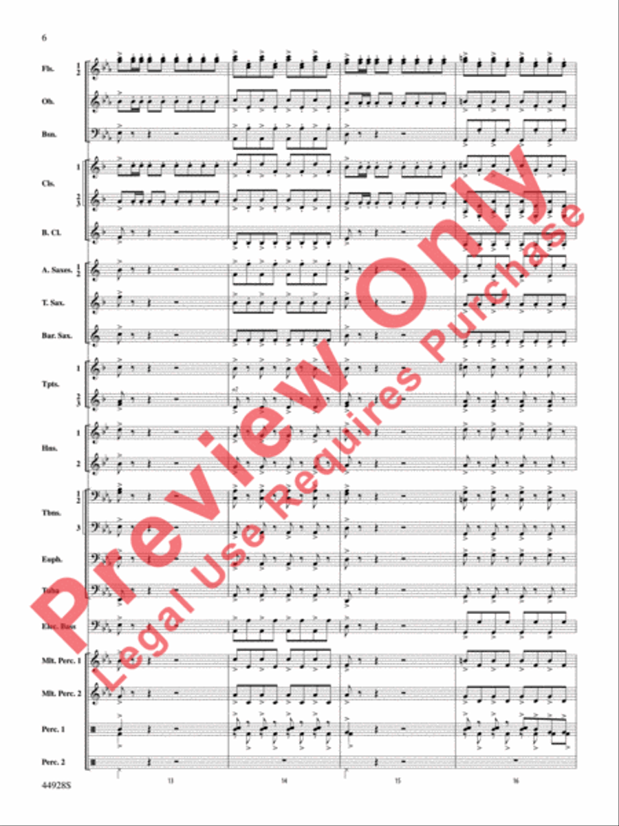 Dreams of Fireflies (On a Christmas Night) Concert Band scores gallery preview page 7