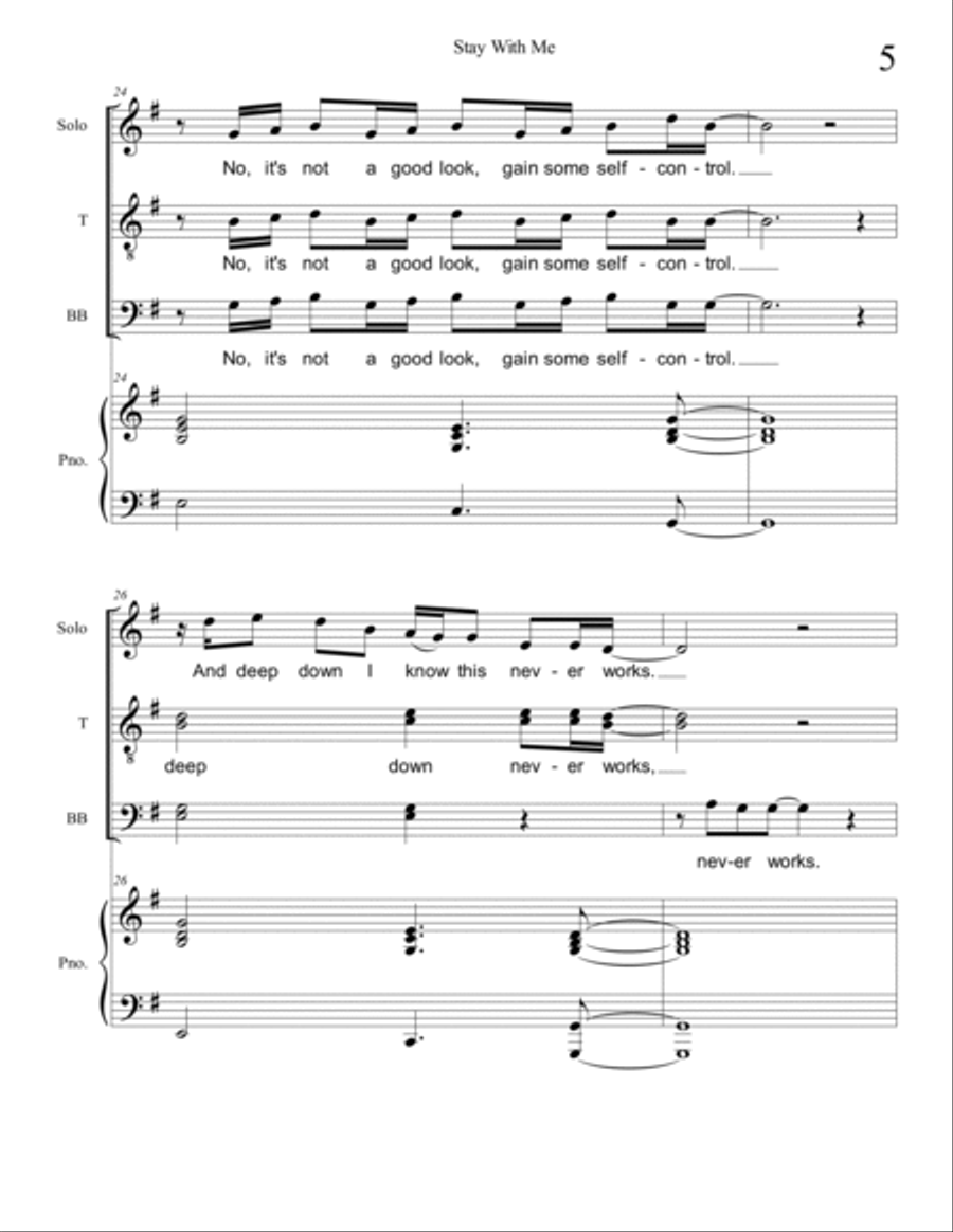 Stay With Me Stay With Me TTBB scores gallery preview page 5