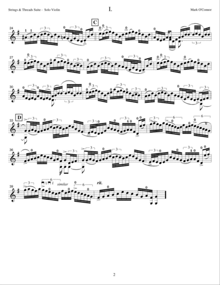Strings & Threads Suite (for unaccompanied violin) Violin Solo scores gallery preview page 5