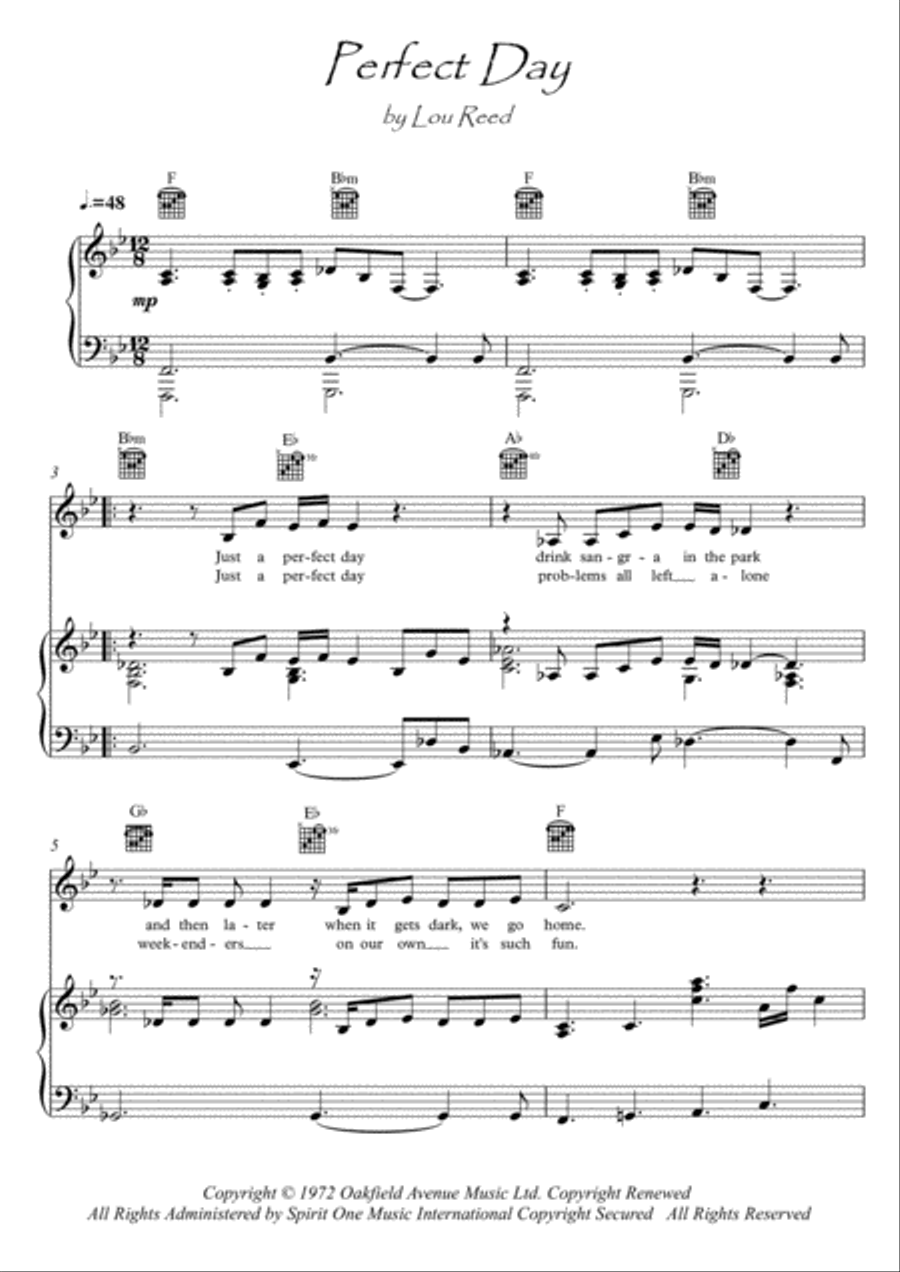 Perfect Day Voice scores gallery preview page 1