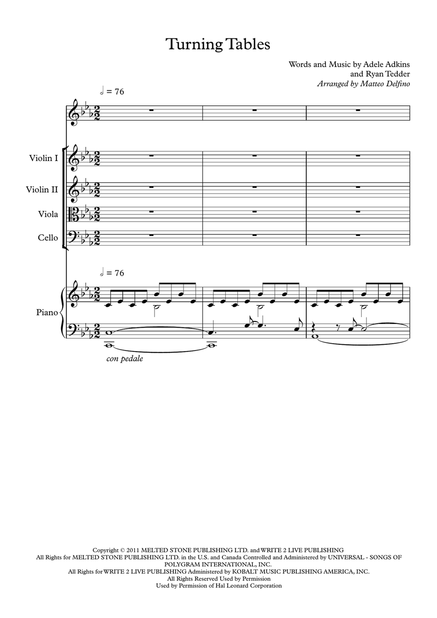 Turning Tables String Orchestra scores gallery preview page 1