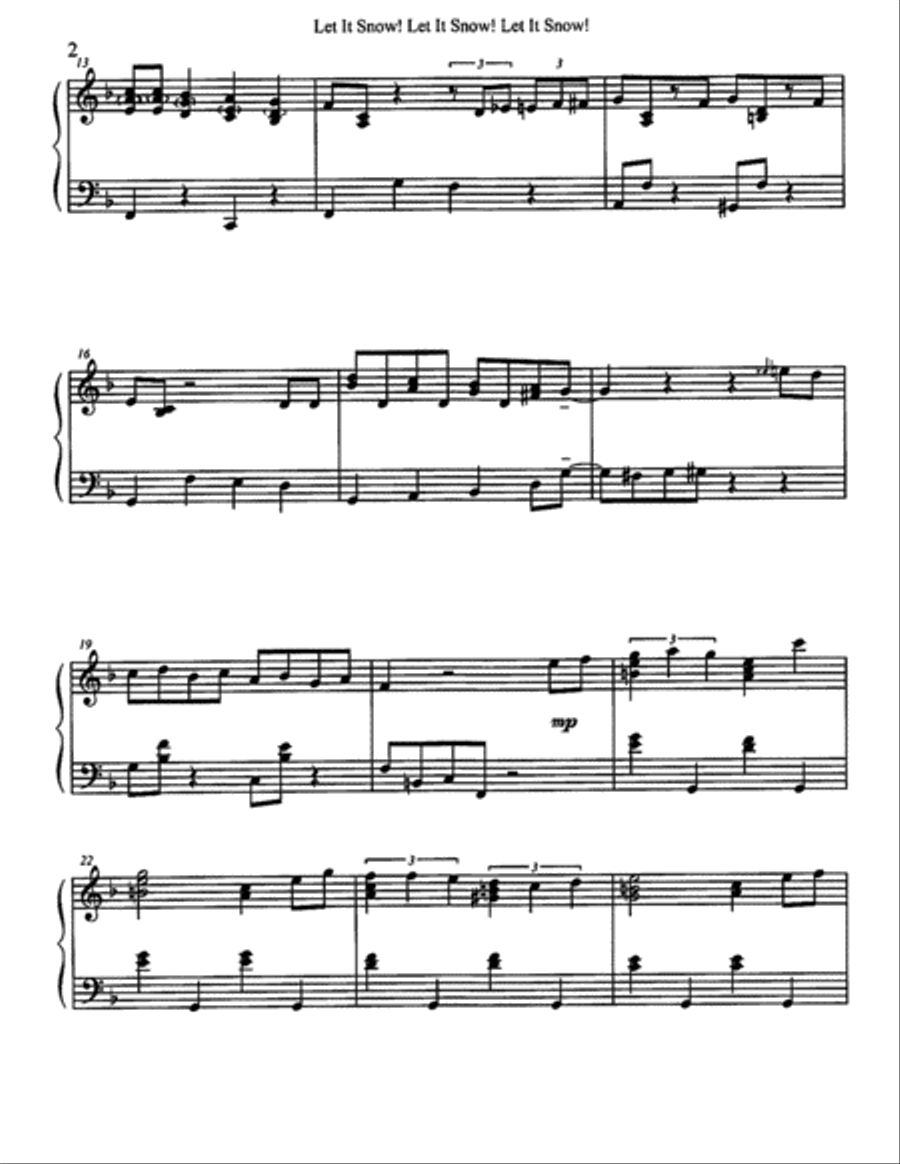 Let It Snow! Let It Snow! Let It Snow! Piano Solo scores gallery preview page 3