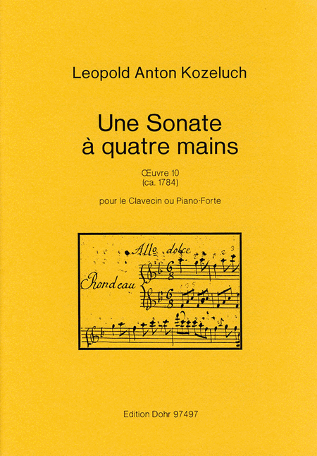 Une Sonate a quatre mains pour le Clavecin ou Piano-Forte op. 10 (ca. 1784)