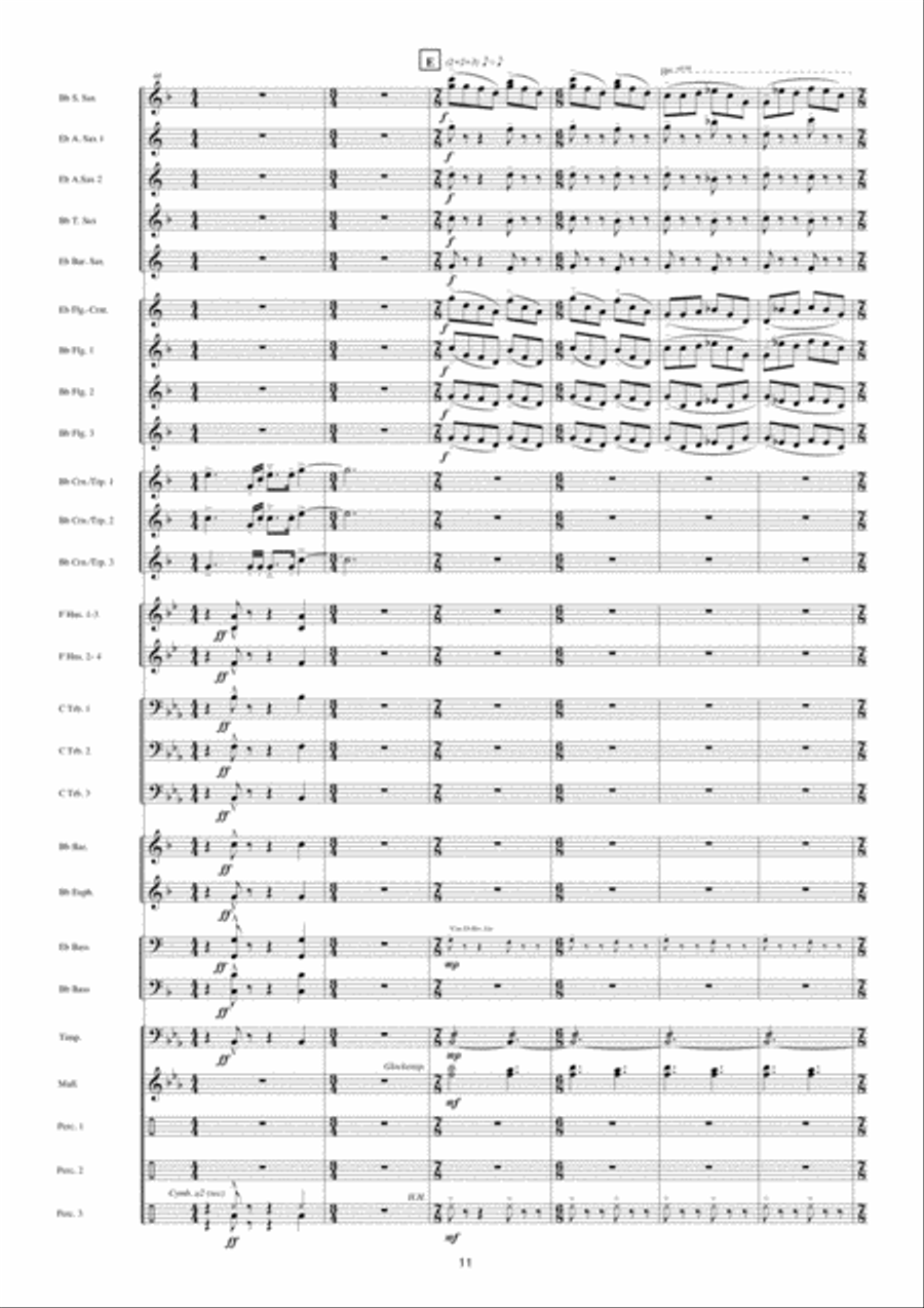 Back To The Future Fanfare Band scores gallery preview page 12