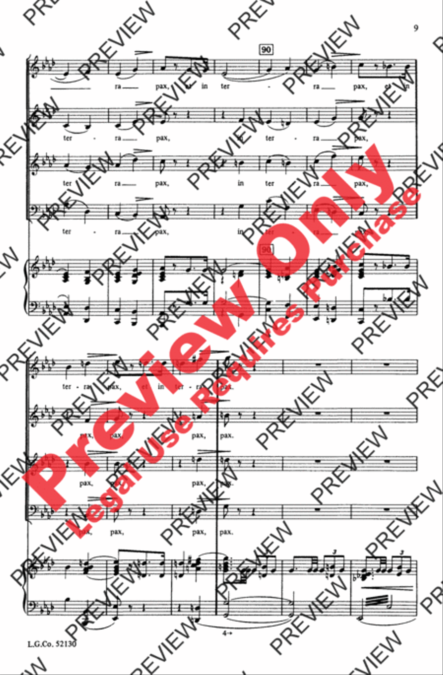 Gloria (from Messa di Gloria) 4-Part scores gallery preview page 10