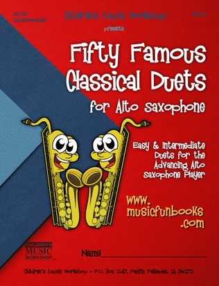 Book cover for Fifty Famous Classical Duets for Alto Saxophone