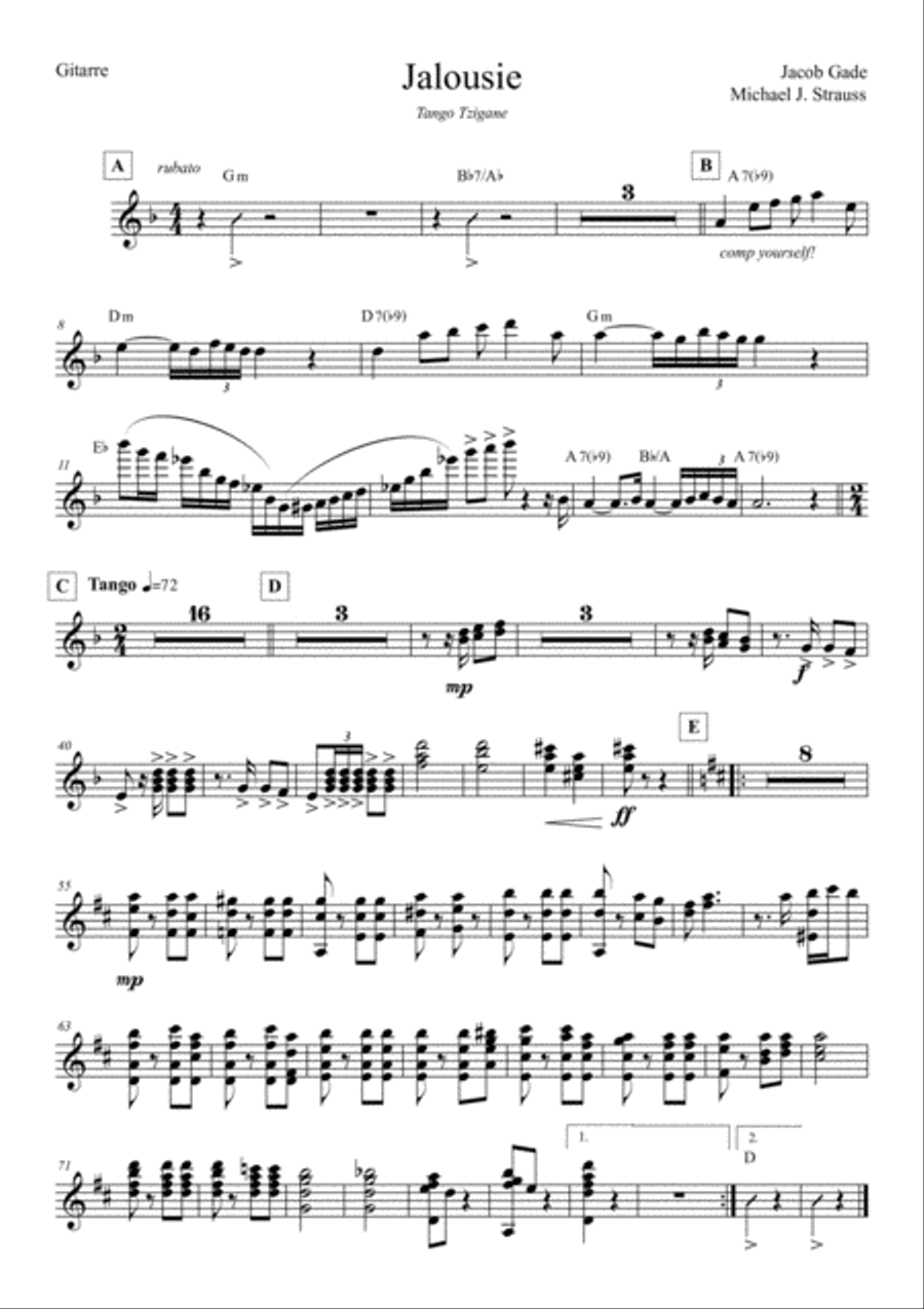 Jalousie Small Ensemble scores gallery preview page 4