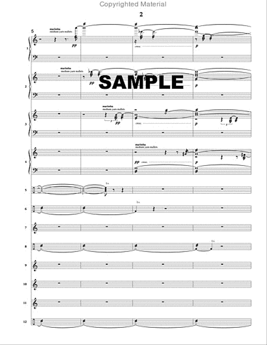 Two Antiphonal Portraits (score only) Percussion Ensemble scores gallery preview page 6