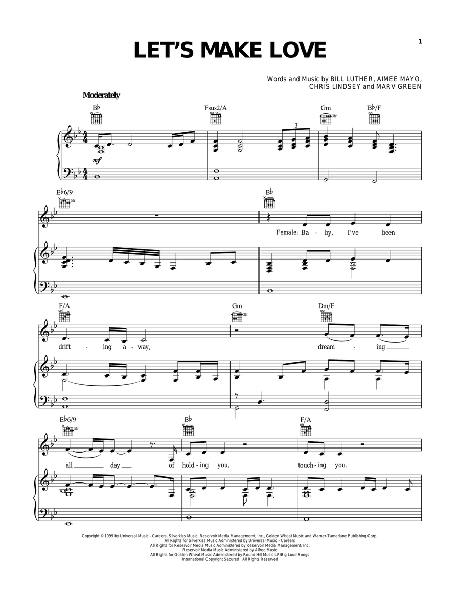 Let's Make Love Acoustic Guitar scores gallery preview page 1