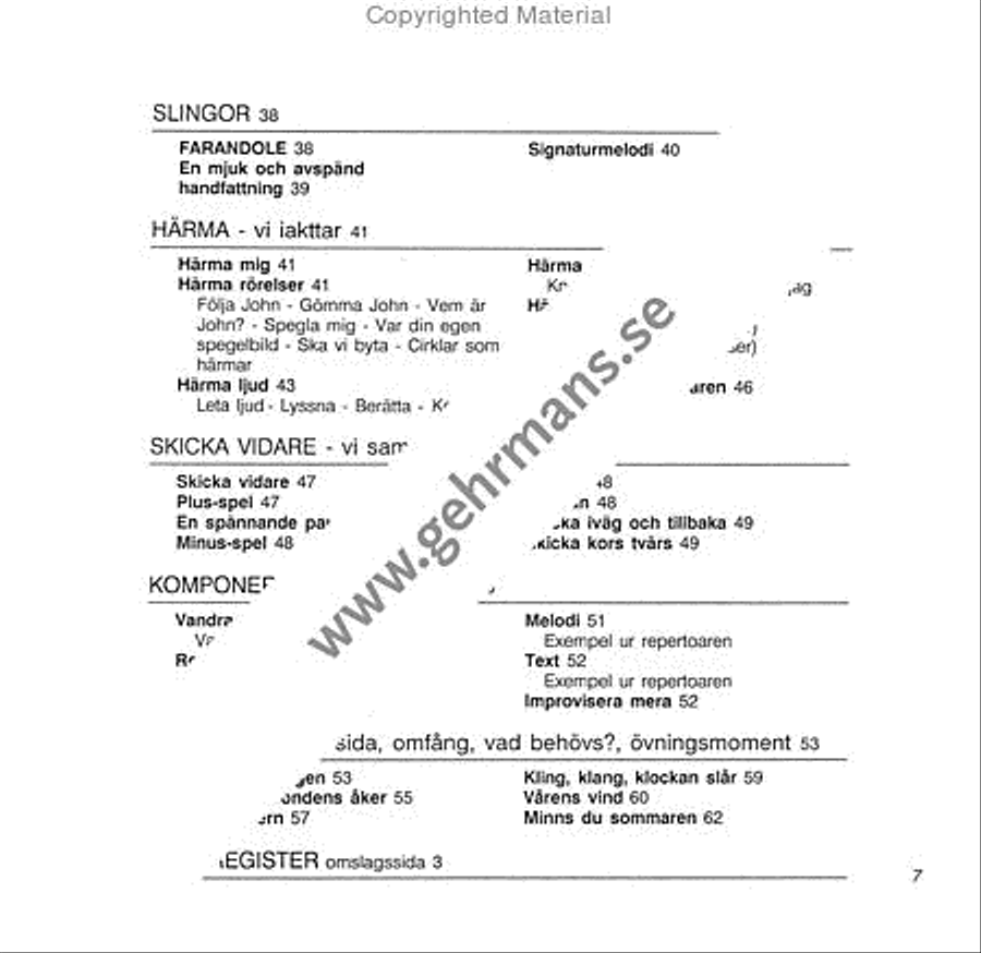 For nyfikna oron och glada fotter - metodbok Collection / Songbook scores gallery preview page 4