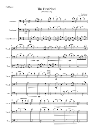 The First Noel (Christmas Song) for Trombone Trio