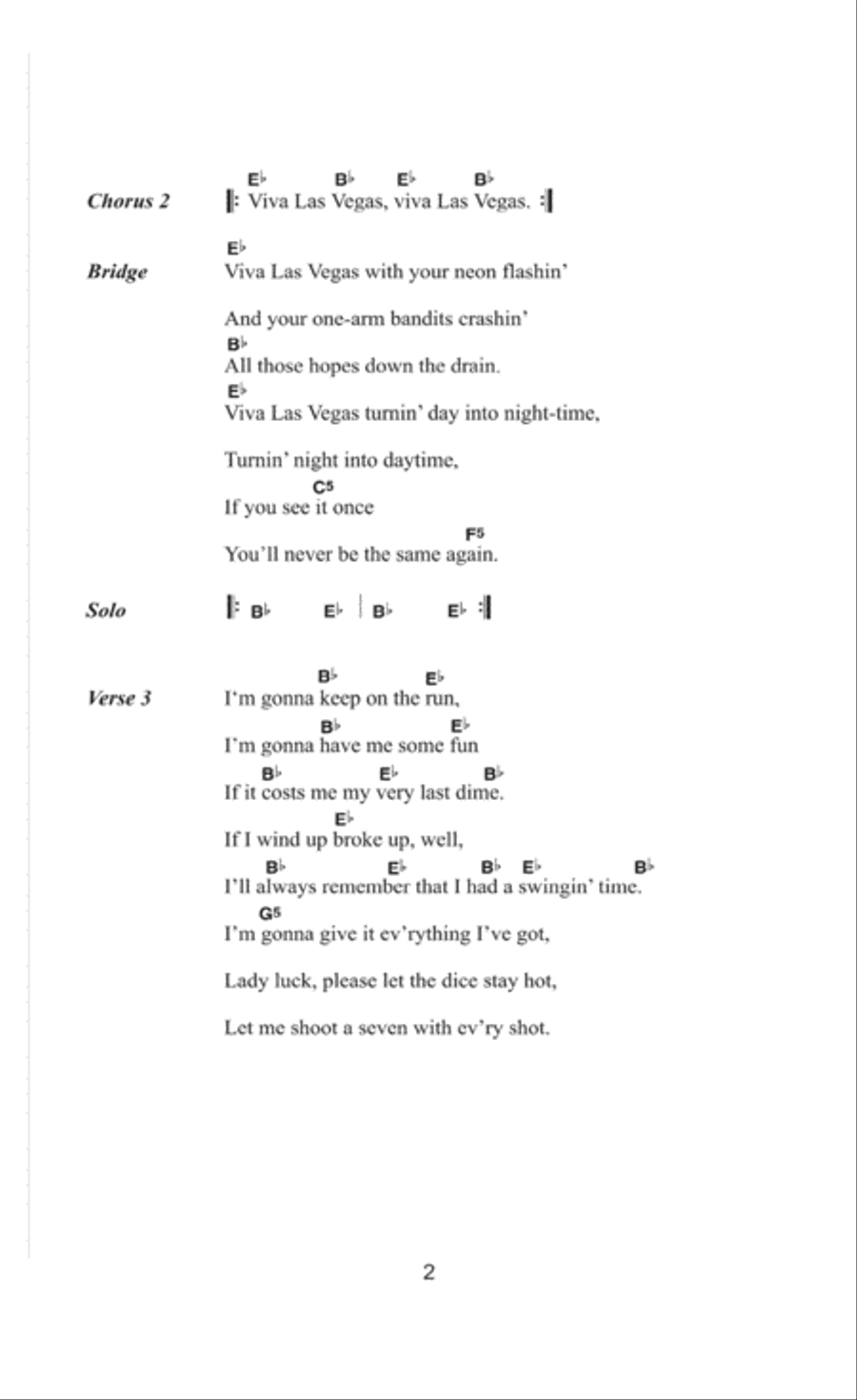 Viva Las Vegas Acoustic Guitar scores gallery preview page 2