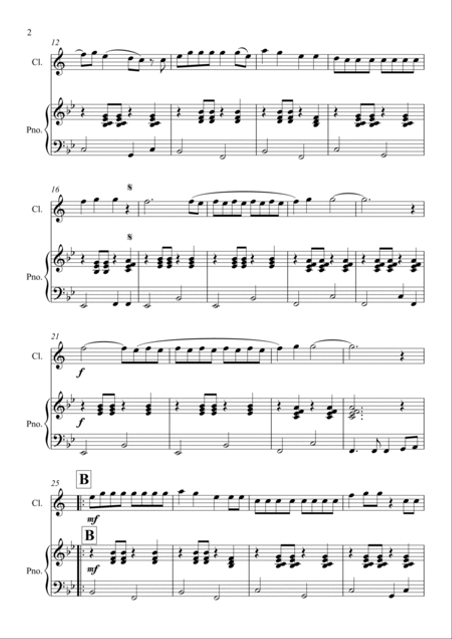 Afternoon Delight Clarinet Solo scores gallery preview page 2