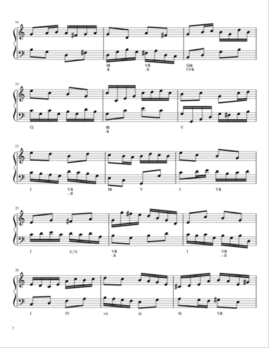 Invention en C al estilo antiguo. Piano Solo scores gallery preview page 2