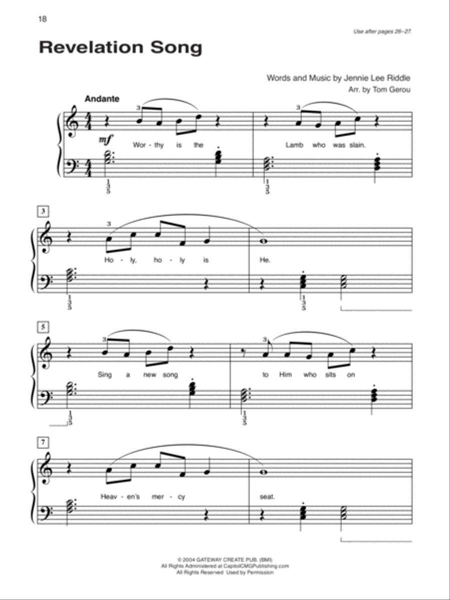 Alfred's Basic Piano Course Praise Hits Complete Book 2 & 3 Piano Method scores gallery preview page 4