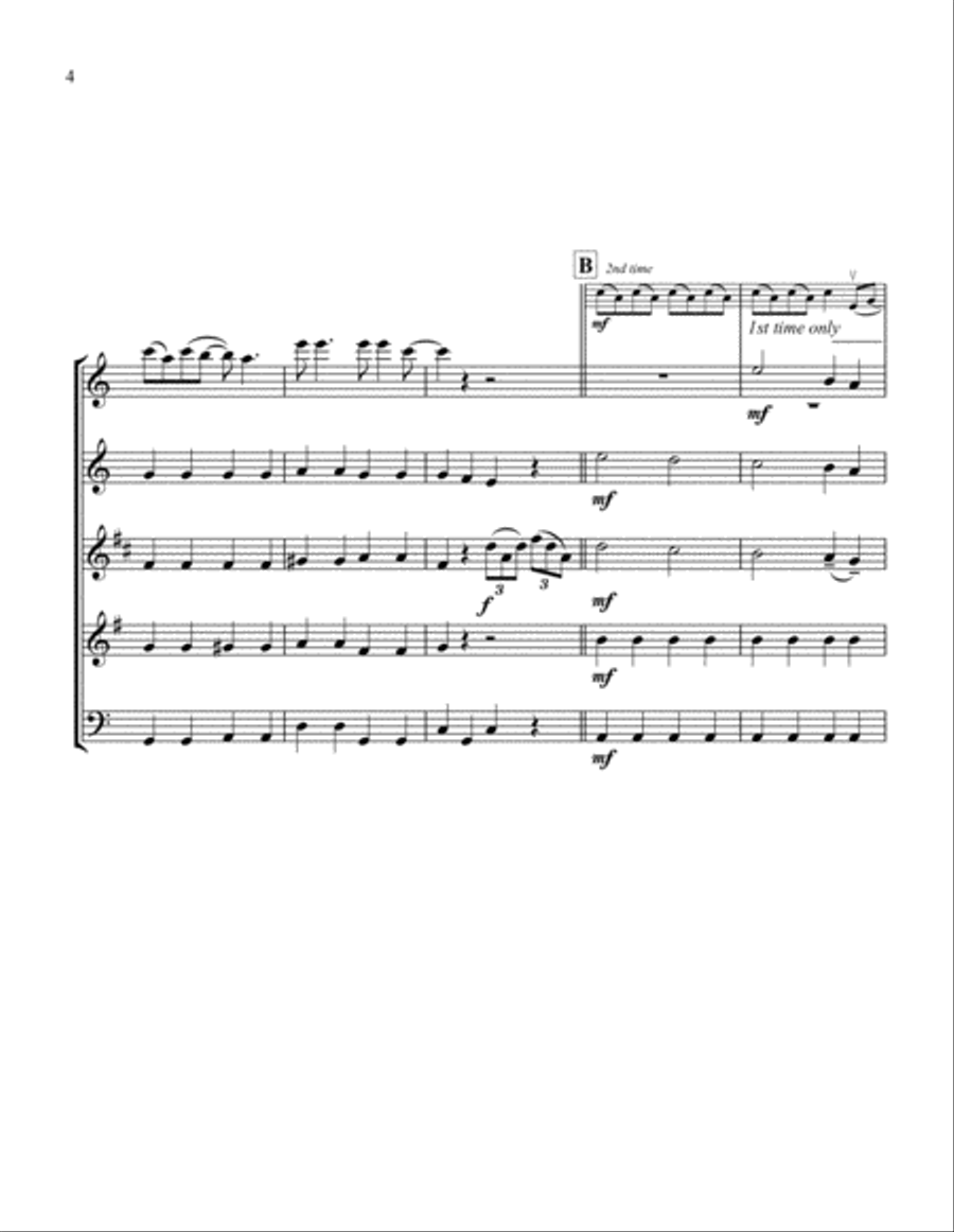 When I'm Sixty-Four Woodwind Quintet scores gallery preview page 4