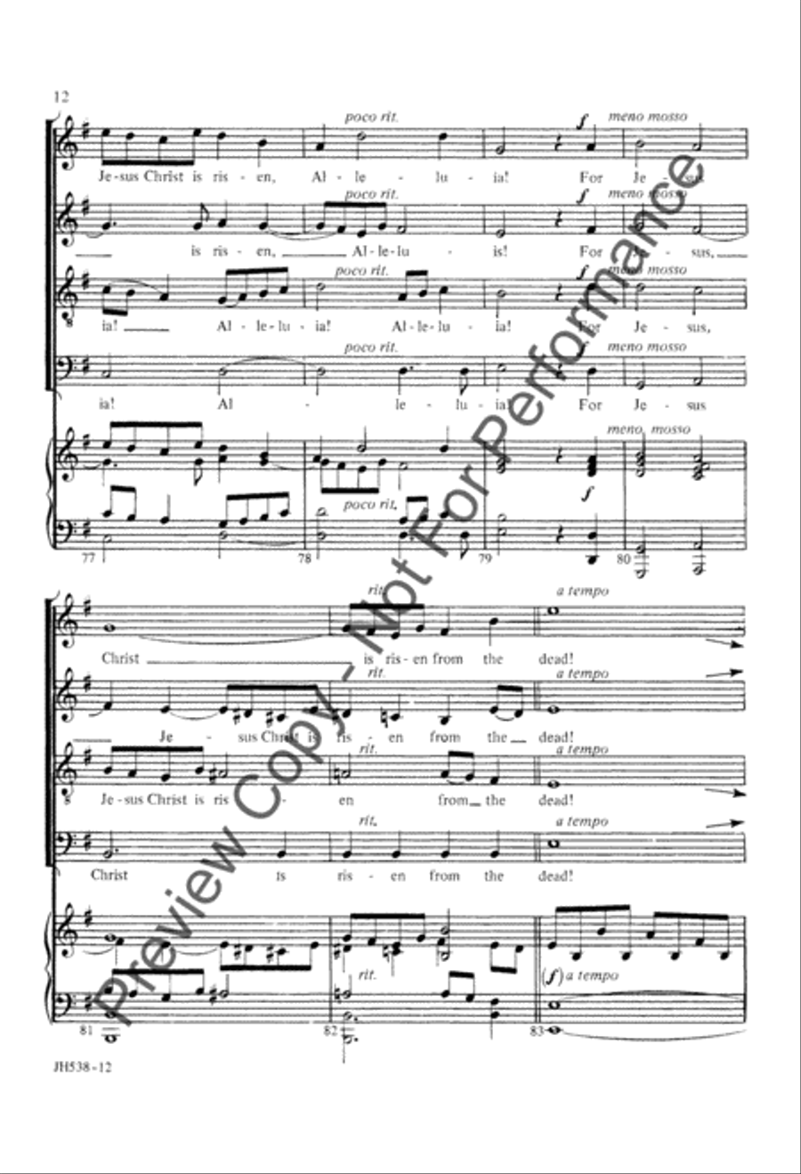 He Is Not Here! 4-Part scores gallery preview page 12