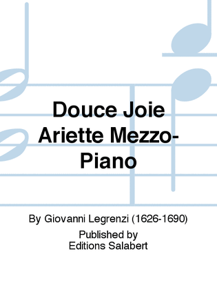 Douce Joie Ariette Mezzo-Piano