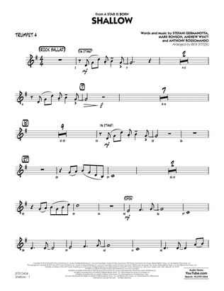 Book cover for Shallow (from A Star Is Born) (arr. Rick Stitzel) - Trumpet 4
