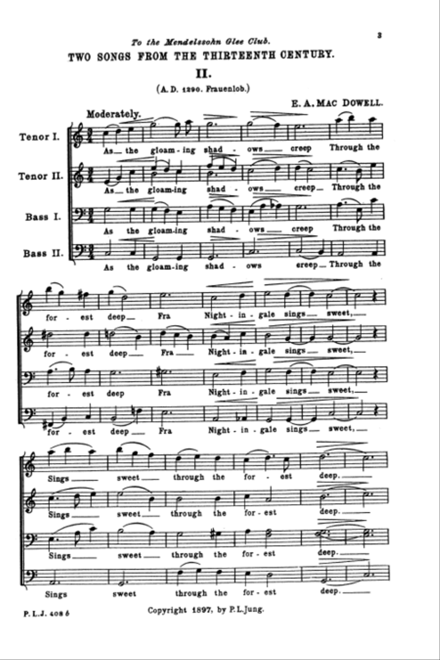 Two Songs from the 13th Century TTBB scores gallery preview page 4