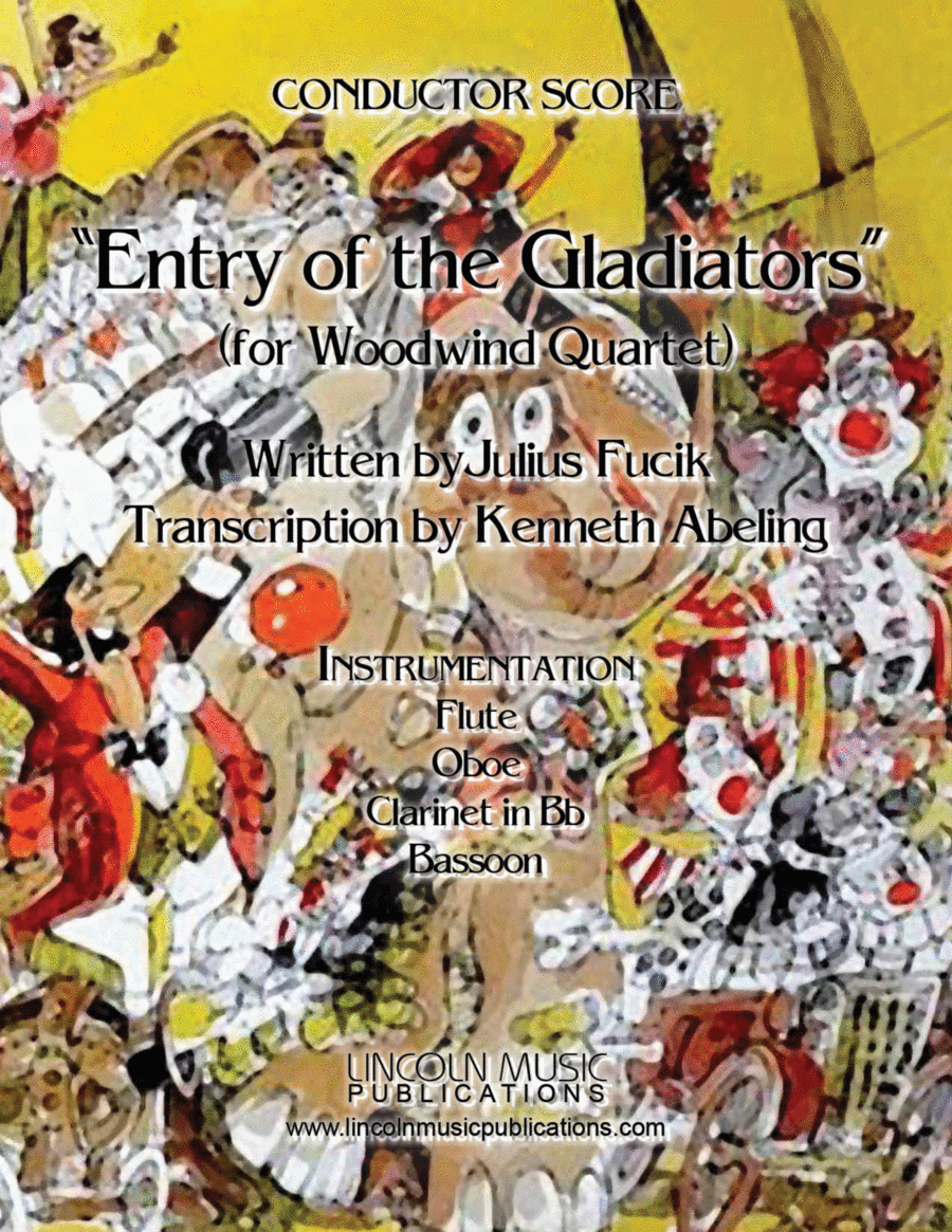 March – Entry of the Gladiators (for Woodwind Quartet) Woodwind Quartet scores gallery preview page 1