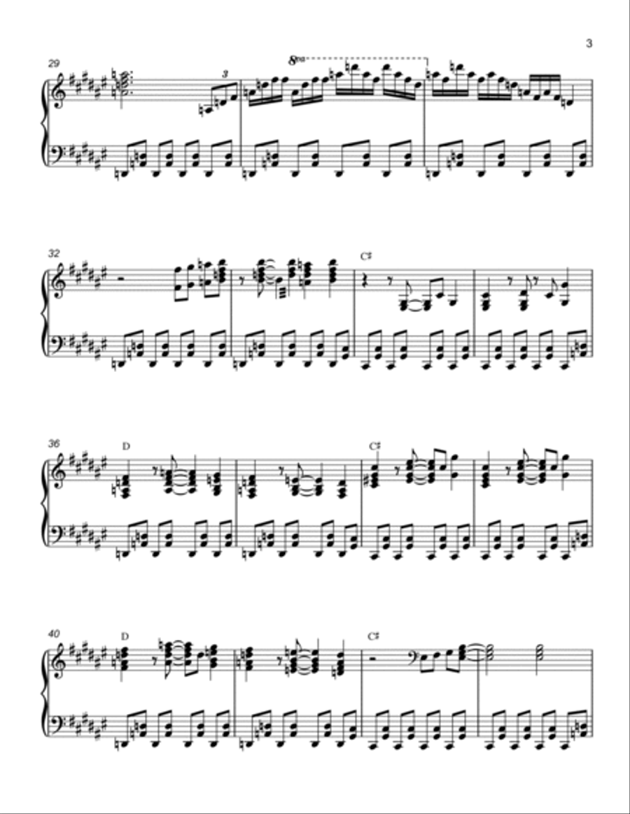 Malagueña Piano Solo scores gallery preview page 3