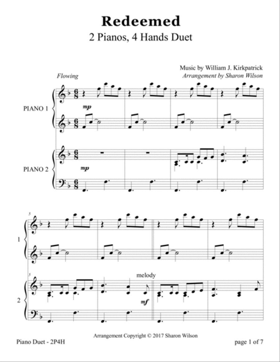 Redeemed, How I Love to Proclaim It (2 Pianos, 4 Hands Duet) 2 Pianos, 4-Hands scores gallery preview page 6