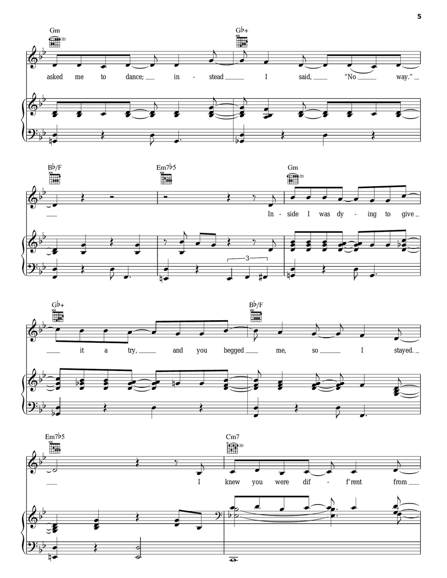 Trainwreck Piano, Vocal, Guitar scores gallery preview page 5