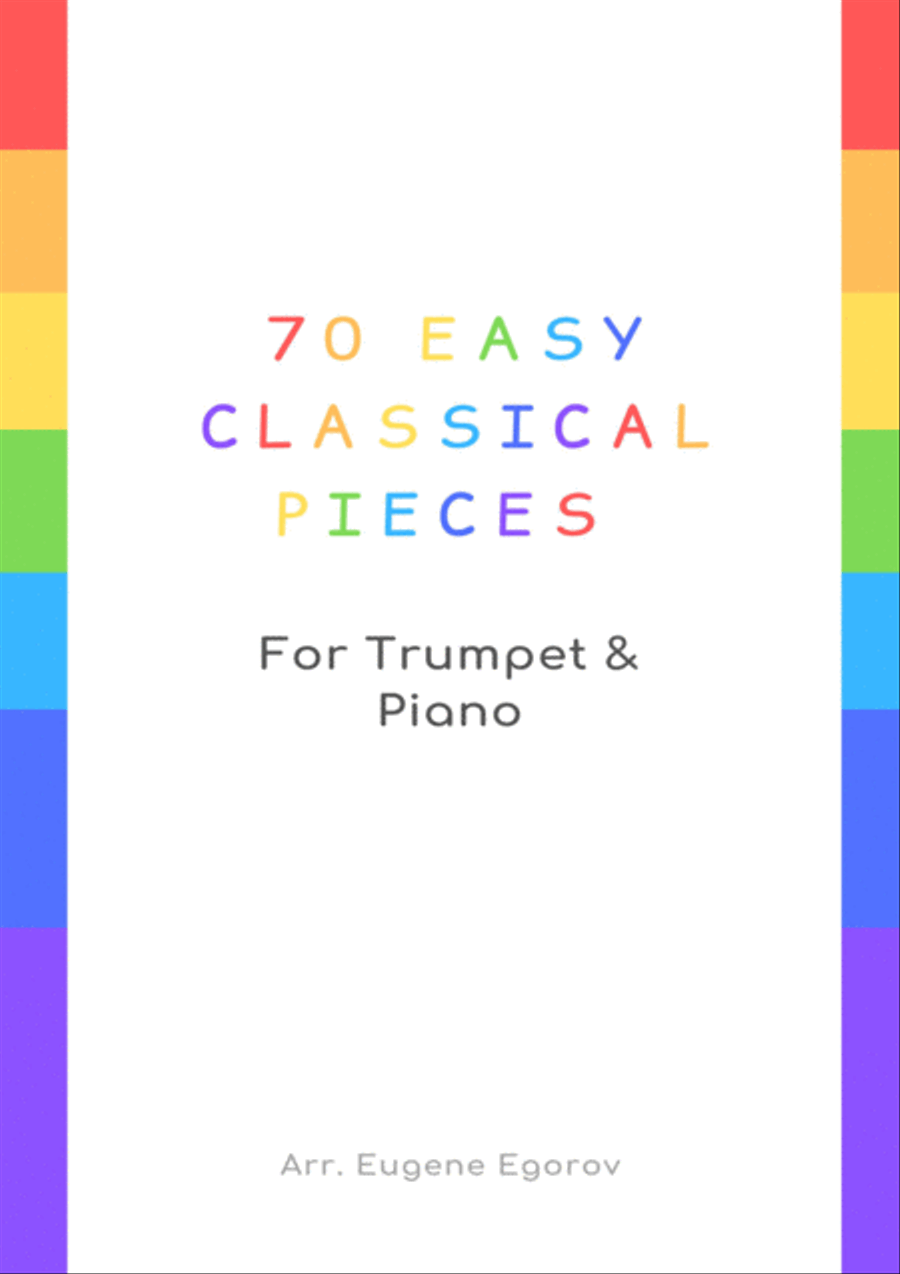 70 Easy Classical Pieces For Trumpet & Piano Trumpet Solo scores gallery preview page 1