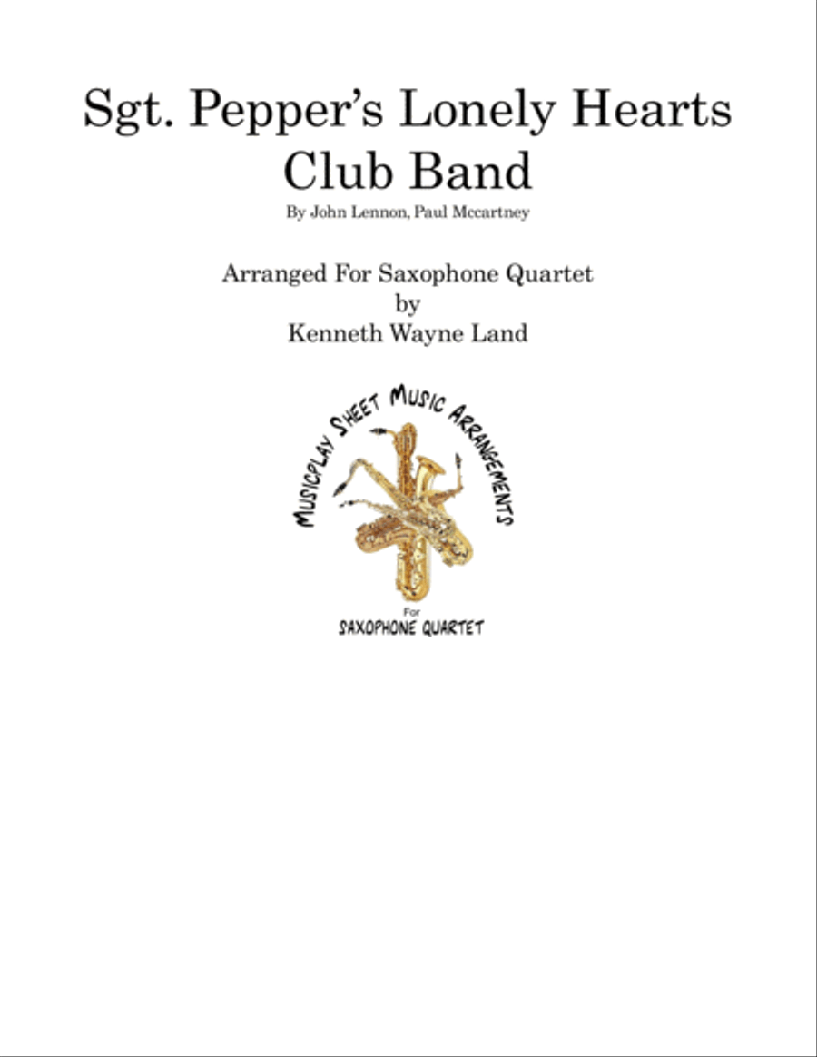 Sgt. Pepper's Lonely Hearts Club Band Saxophone Quartet scores gallery preview page 1