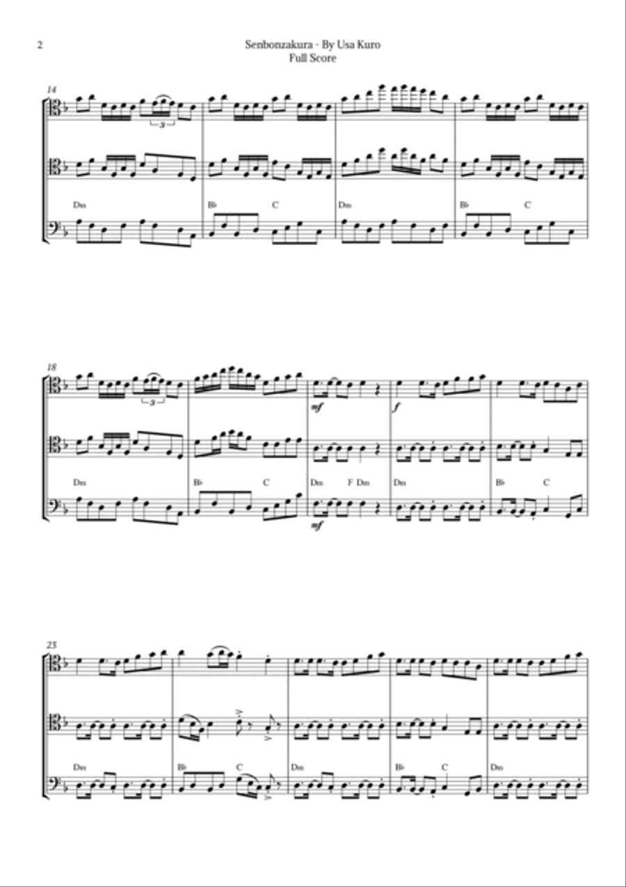 Senbonzakura String Trio scores gallery preview page 2