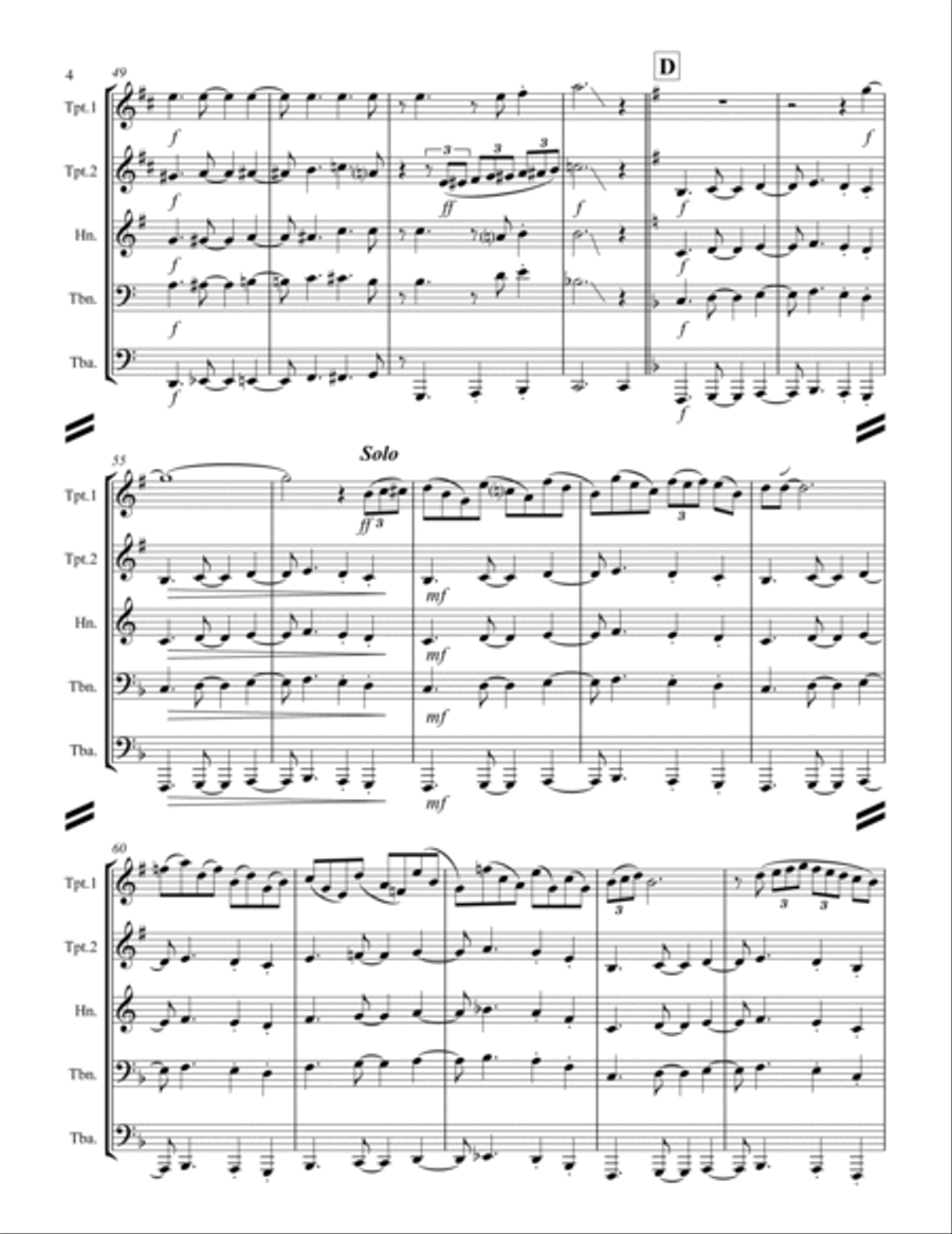 A String Of Pearls Brass Ensemble scores gallery preview page 5