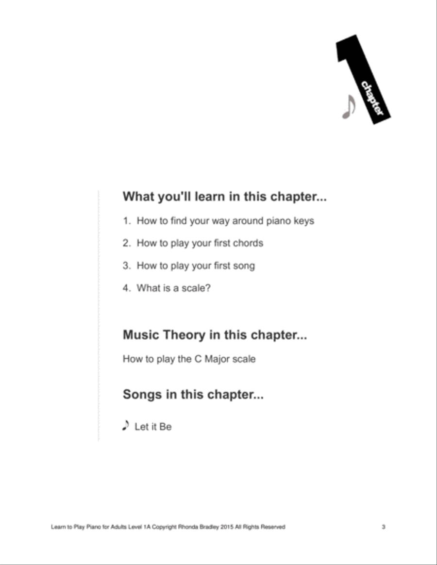 Learn to Play Piano Easy Adult piano lesson book Voice scores gallery preview page 3