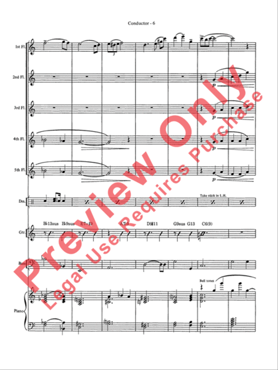 Over the Rainbow Flute Choir scores gallery preview page 7