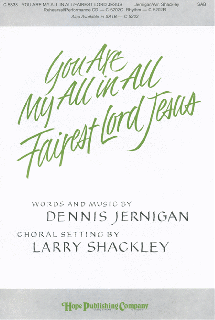 You Are My All in All/Fairest Lord Jesus 3-Part scores gallery preview page 1
